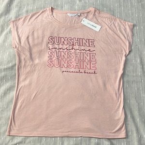 NWT Baby Pink Pensacola Beach Short Sleeve Shirt